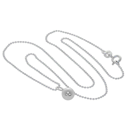 Sterling Silber Weihnachtskugel Halskette – 14–22 Zoll