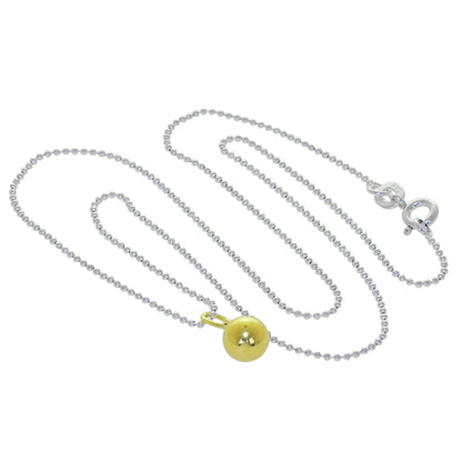 Gold Plated Sterling Silver Christmas Bauble Necklace - 14 - 22 Inches