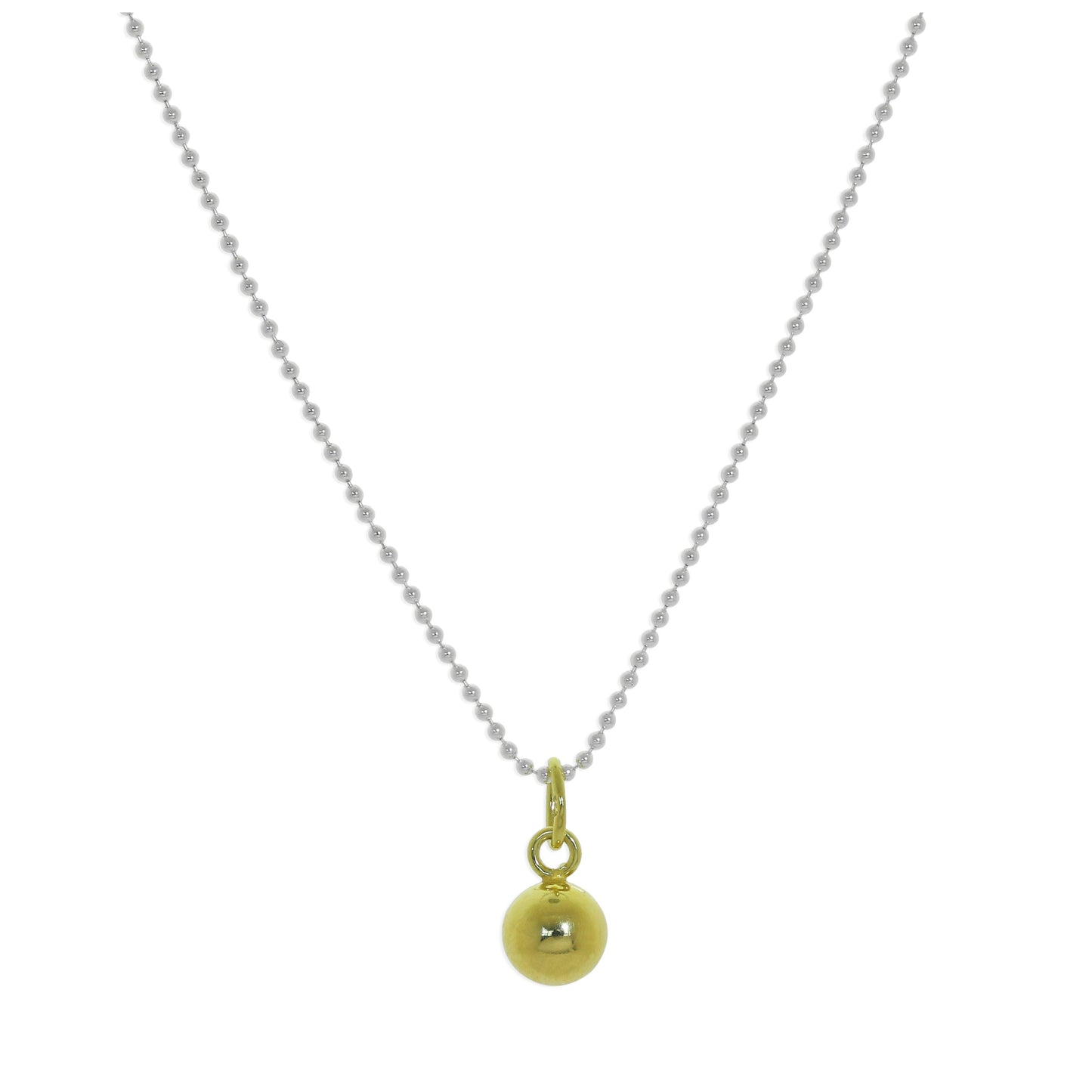 Vergoldete Sterling Silber Weihnachtskugel Halskette – 14–22 Zoll