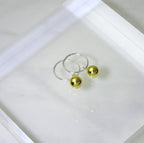Vergoldet Sterlingsilber Weihnachtskugel 12 mm Creolen Ohrringe