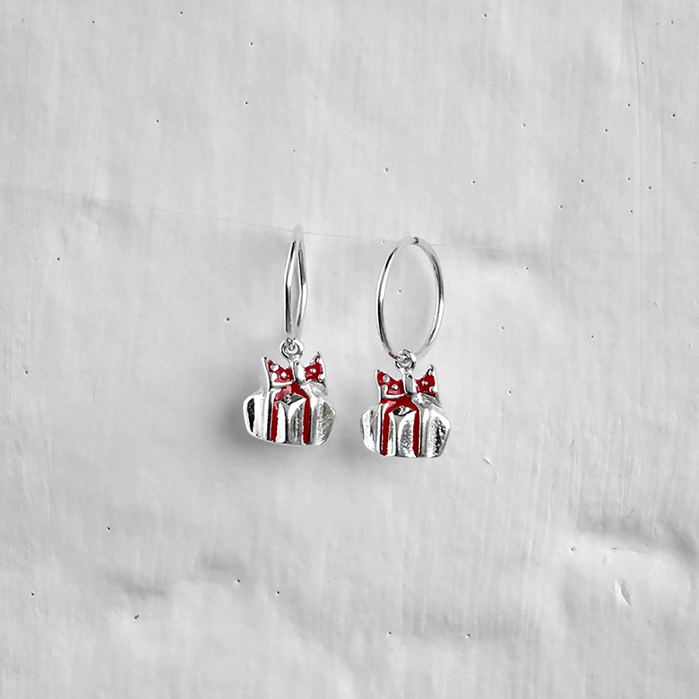 Sterlingsilber Weihnachtsgeschenk 12 mm Creolen Ohrringe