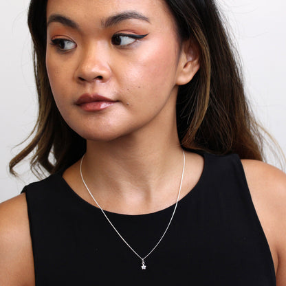 Sterling Silber Halskette mit kleinen Sternen 14–32 Zoll