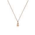 Roségold-beschichtete Halskette aus Sterlingsilber mit kleinem Stern 14–32 Zoll