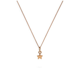 Roségold-beschichtete Halskette aus Sterlingsilber mit kleinem Stern 14–32 Zoll
