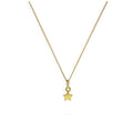 Goldbeschichtete Halskette aus Sterlingsilber mit kleinem Stern 35–81 cm
