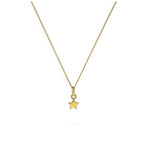 Goldbeschichtete Halskette aus Sterlingsilber mit kleinem Stern 35–81 cm