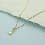 Goldbeschichtete Halskette aus Sterlingsilber mit kleinem Stern 35–81 cm