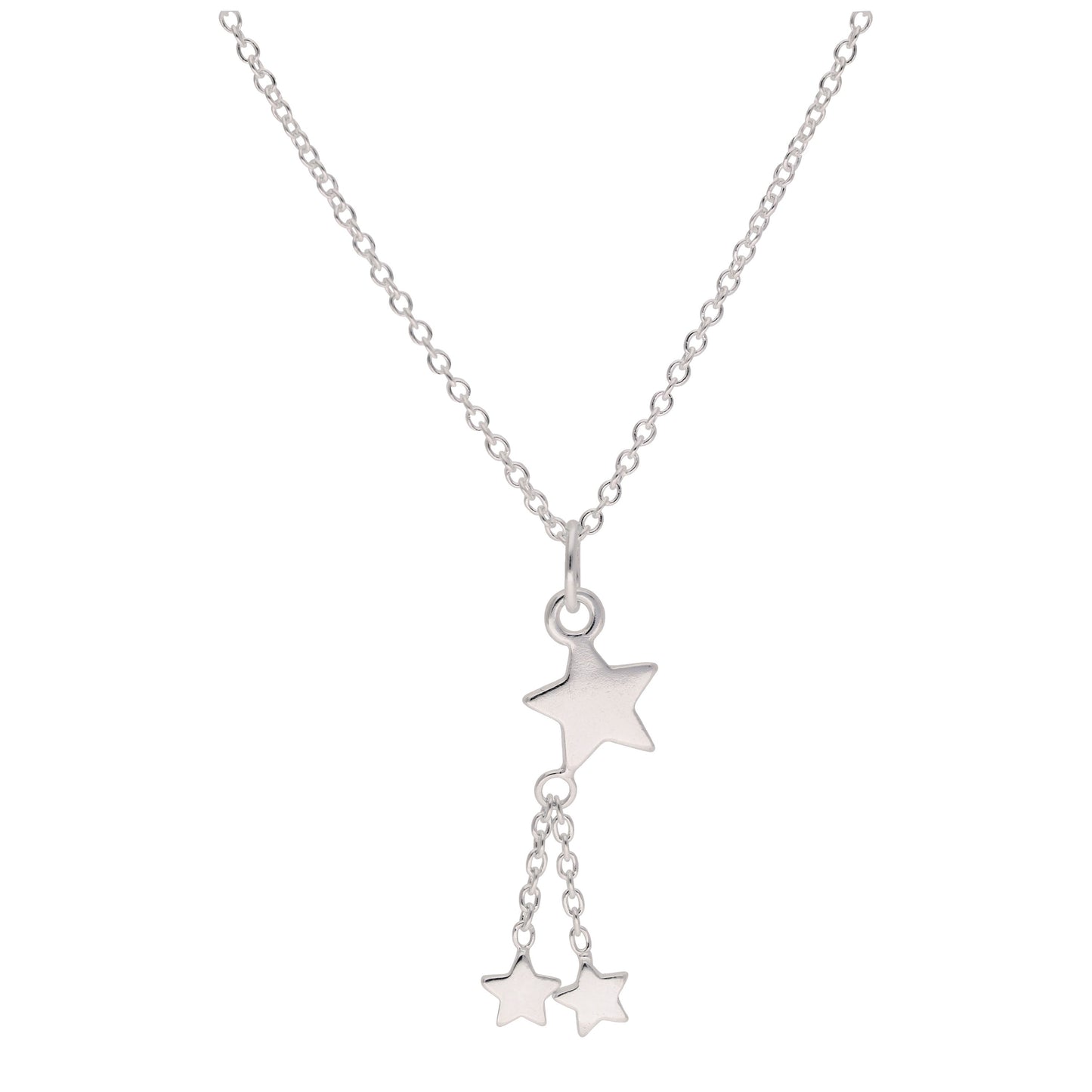 Halskette aus Sterlingsilber mit mehreren Sternen, 16–32 Zoll