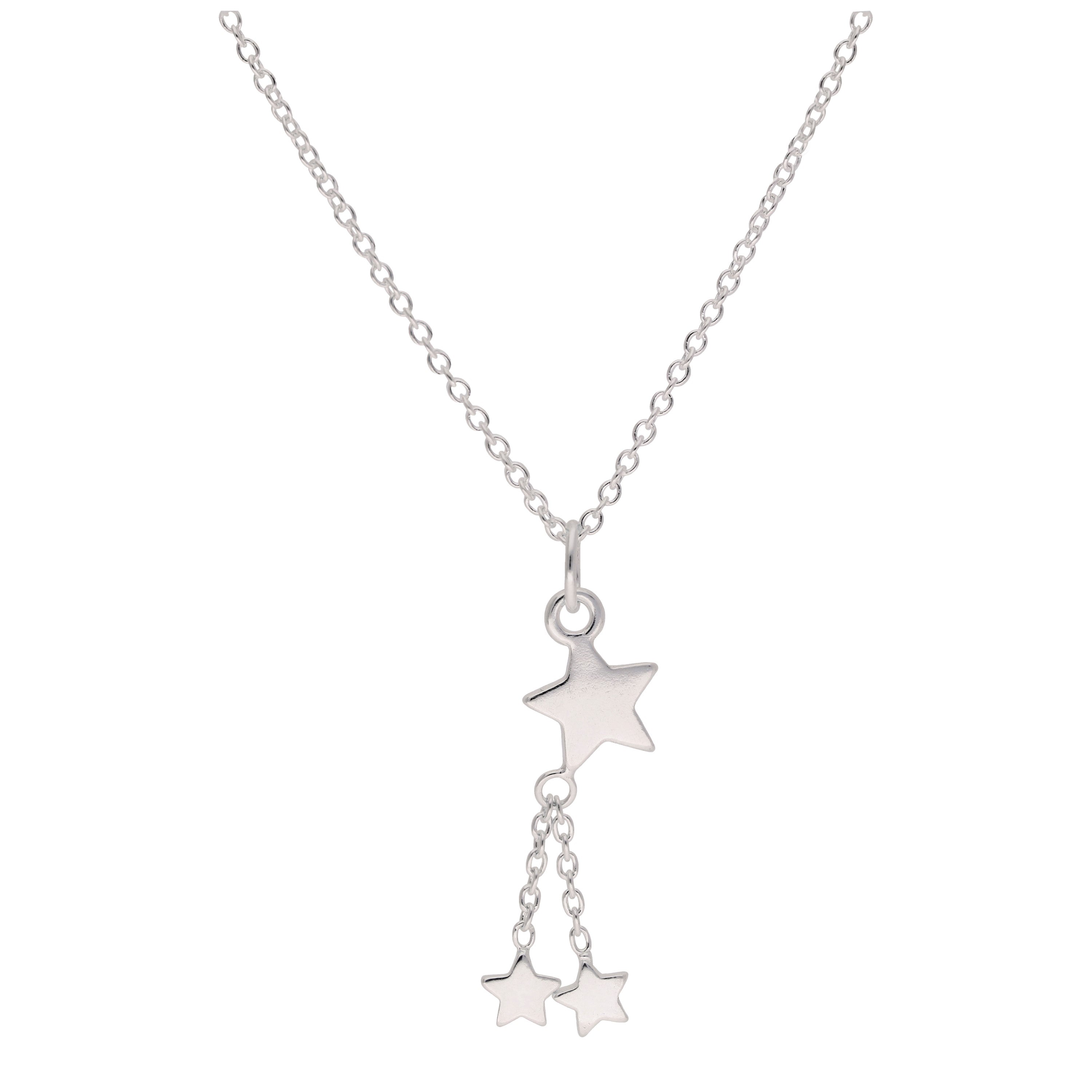 Halskette aus Sterlingsilber mit mehreren Sternen, 16–32 Zoll