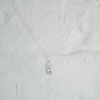 Halskette aus Sterlingsilber mit klarem Zirkonia in Zargenfassung, 5 mm, 40 - 80 cm