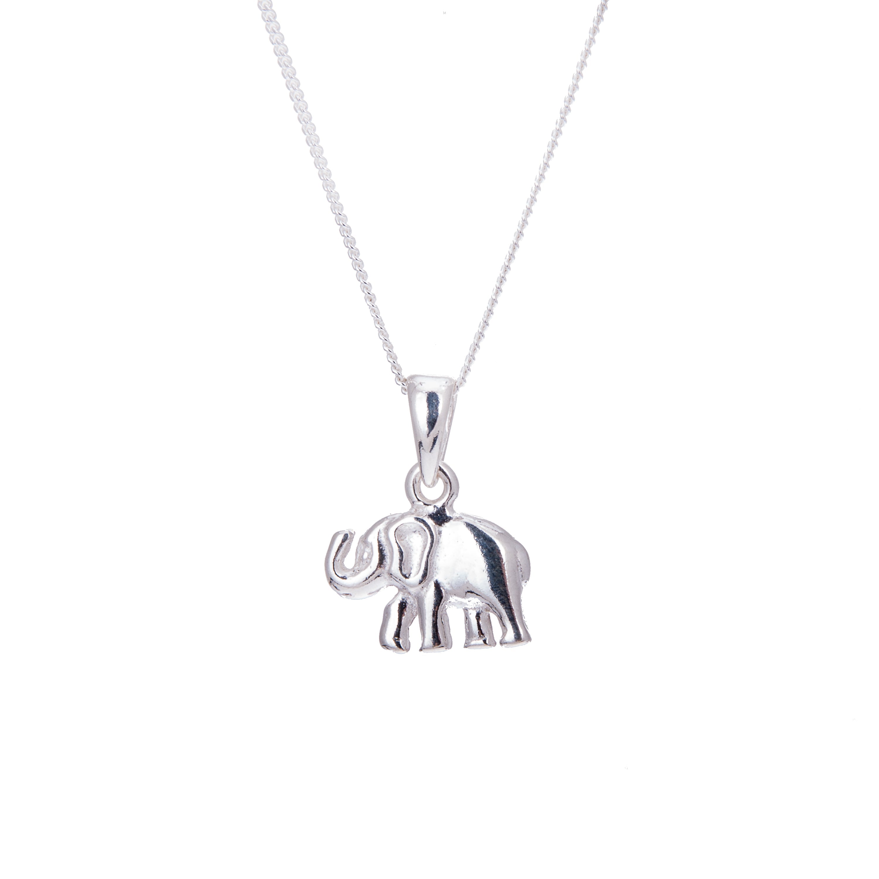Sterlingsilber Elefant Halskette – 14–32 Zoll