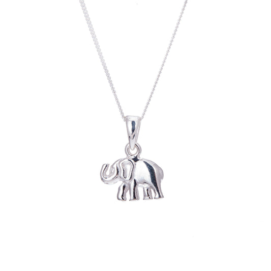 Sterling Silber Elefant Halskette – 14–32 Zoll
