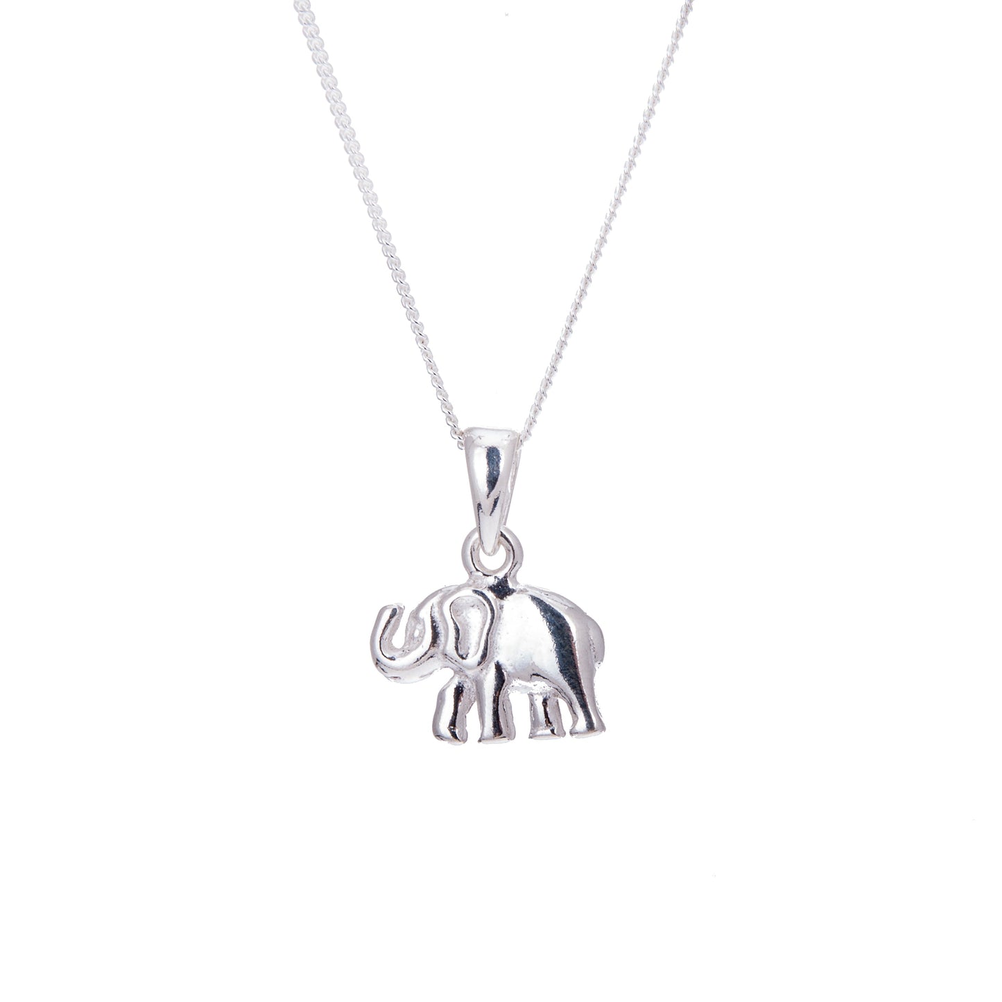 Sterling Silber Elefant Halskette – 14–32 Zoll
