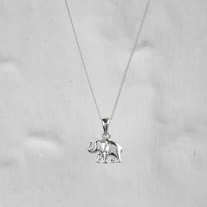 Sterling Silber Elefant Halskette – 14–32 Zoll
