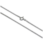 Rhodinierte Sterlingsilber 45 cm Kordelkette mit Diamantschliff