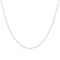 Rhodinierte Sterlingsilber 45 cm Kordelkette mit Diamantschliff