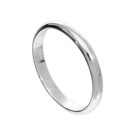 Sehr groß Sterlingsilber 3 mm D - förmig Stapelring