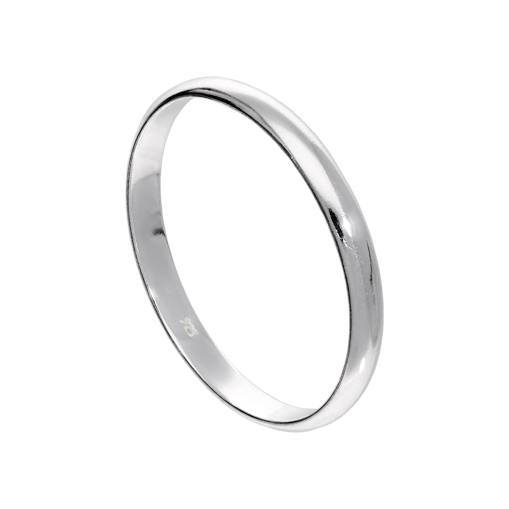 Sehr groß Sterlingsilber 3 mm D - förmig Ehering