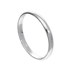 Sehr groß Sterlingsilber 3 mm D - förmig Ehering