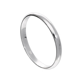 Sehr groß Sterlingsilber 3 mm D - förmig Ehering