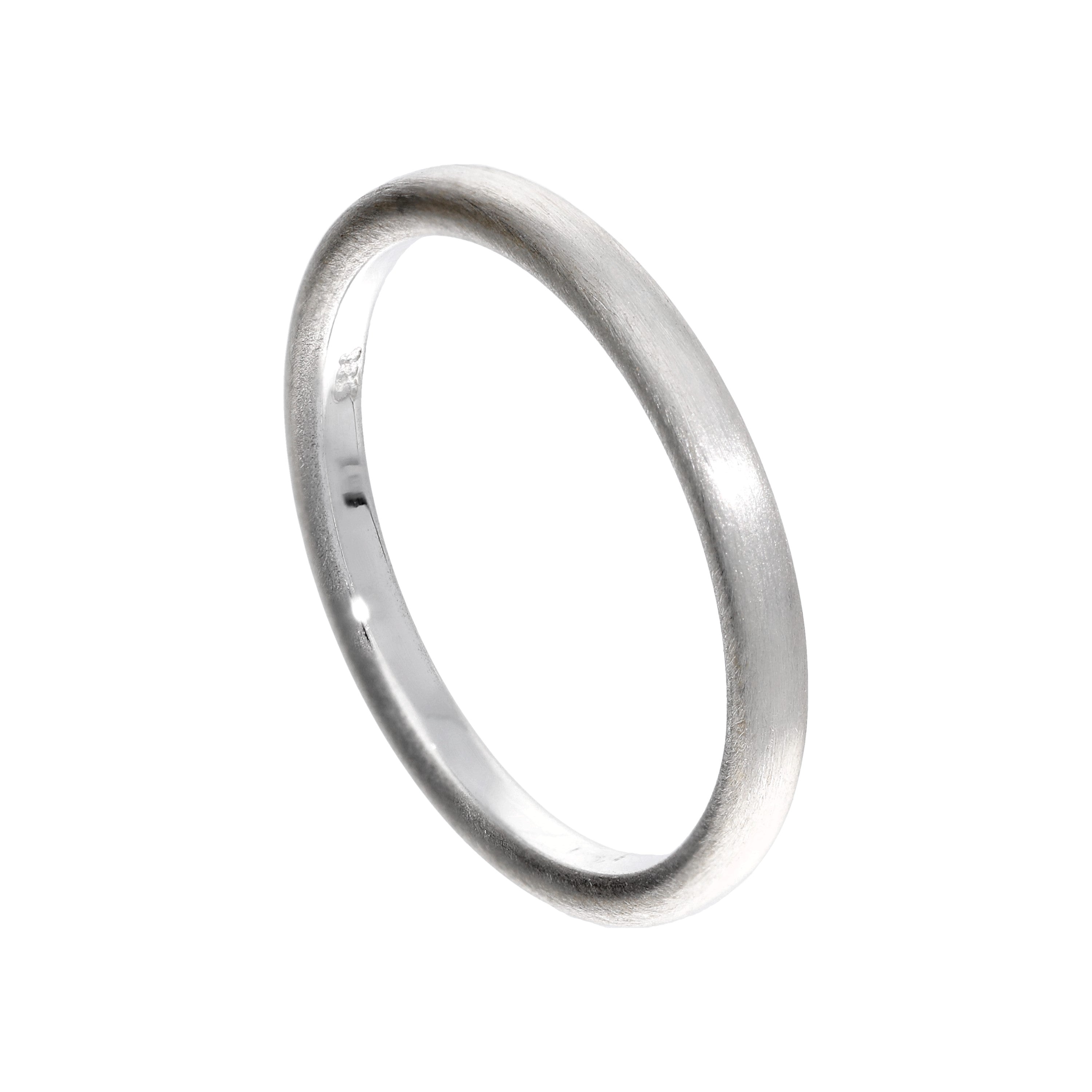 Klein Sterlingsilber Polierte Oberfläche Stapelring