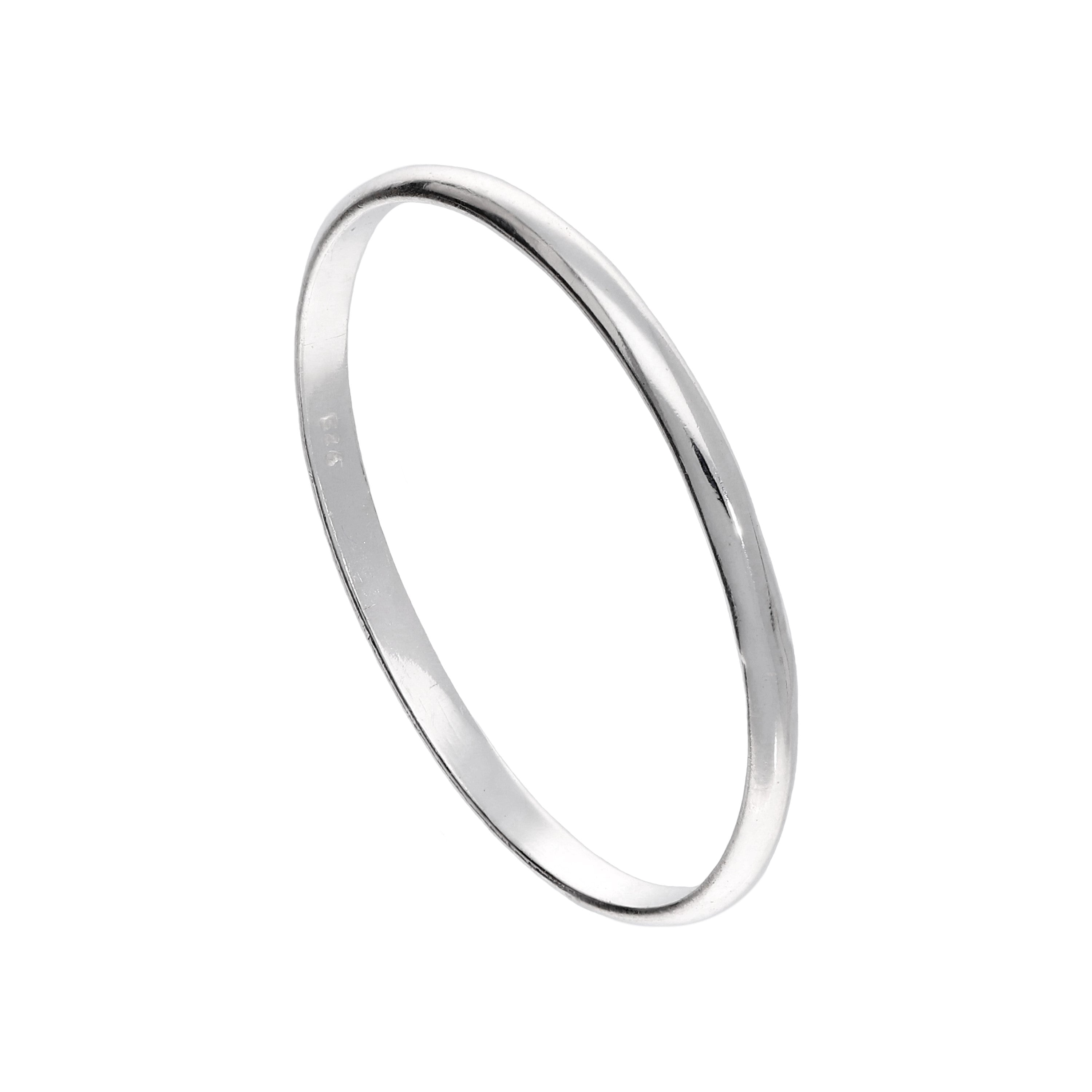 Klein Sterlingsilber Einfach 1 mm Stapelring