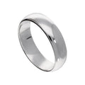 Sterlingsilber-Ehering, 6 mm dick, D-förmig – Größe I–Z