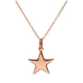 Roségold-vergoldete Halskette aus Sterlingsilber mit Stern – 14–22 Zoll