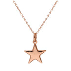 Roségold-vergoldete Halskette aus Sterlingsilber mit Stern – 14–22 Zoll