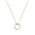 9 Karat Gold Fein Karma Kreis Halskette 45,5 cm