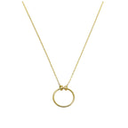 9 Karat Gold Fein Karma Kreis Halskette 45,5 cm