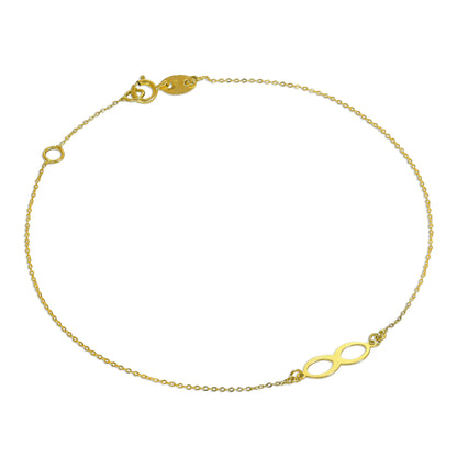 9 Karat Gold Unendlichkeitsschleife 19cm Verlängerung Armband