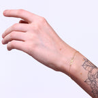 Feines Armband aus 9 Karat Gold mit Unendlichkeitszeichen und Verlängerungskette, 19 cm