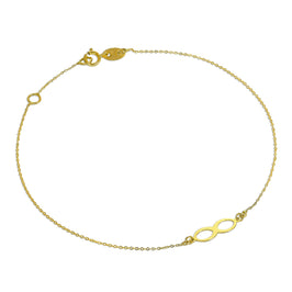 9 Karat Gold Unendlichkeitsschleife 19 cm Verlängerung Armband