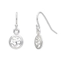 Ohrringe aus Sterlingsilber mit Ohm-Motiv und Fischhaken
