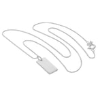 Sterlingsilber Mini Gravierbare Dog Tag Halskette – 35–55 cm