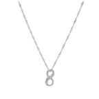 Sterlingsilber Infinity Floating Halskette – 16–24 Zoll