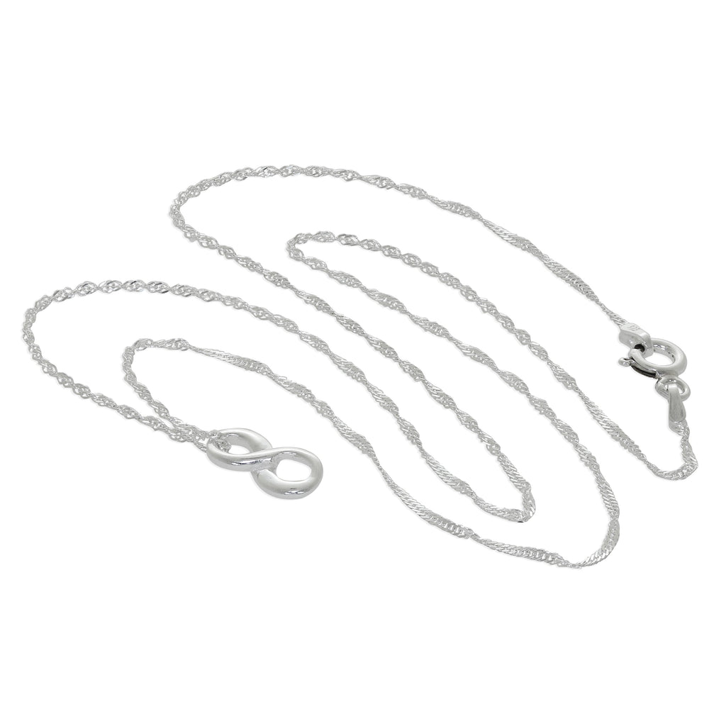 Sterlingsilber Infinity Floating Halskette – 16–24 Zoll