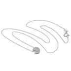Halskette aus Sterlingsilber mit schwebendem Mond und klarem Zirkonia 16–32 Zoll