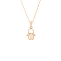 9 Karat Gold Hamsa Hand Halskette – 16–20 Zoll