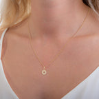 Kompass-Halskette aus 9 Karat Gold, 40 - 45 cm