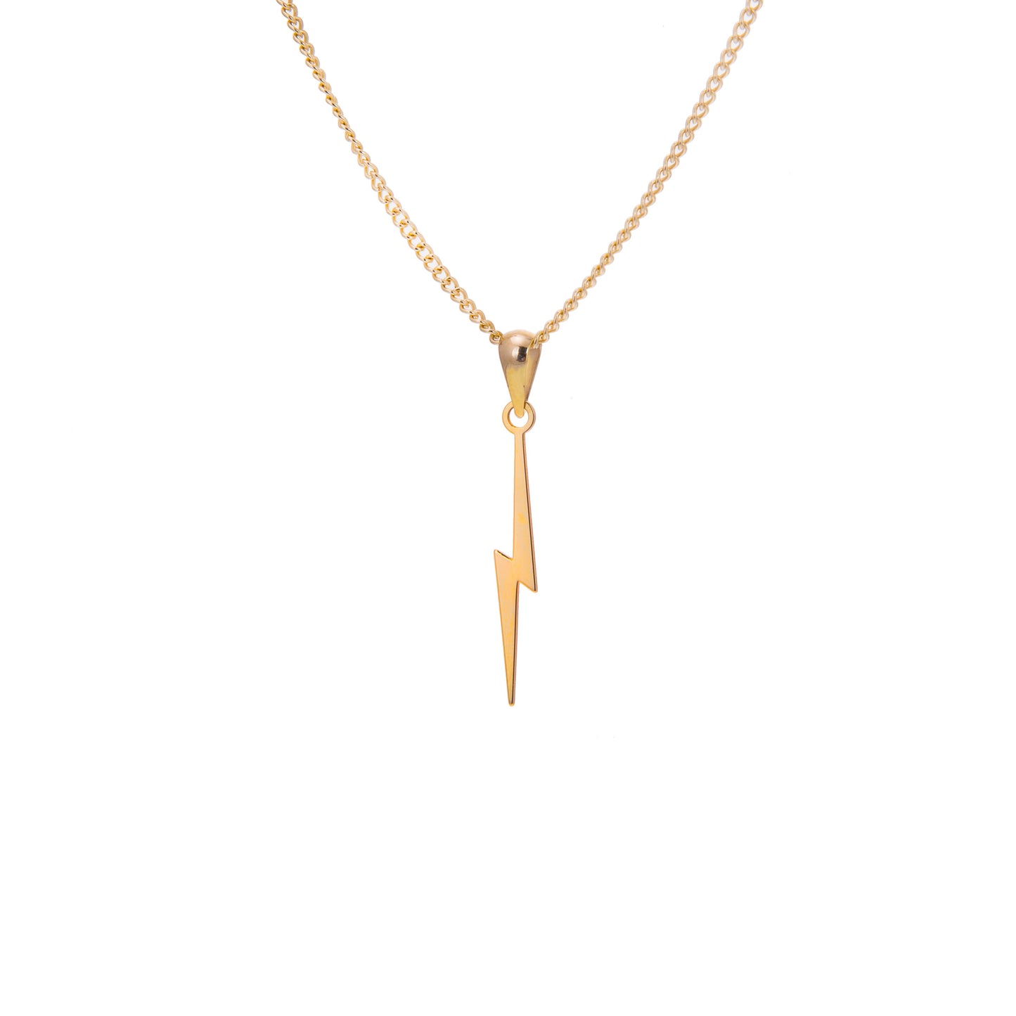 9 Karat Gold-Halskette mit Blitz – 16–18 Zoll