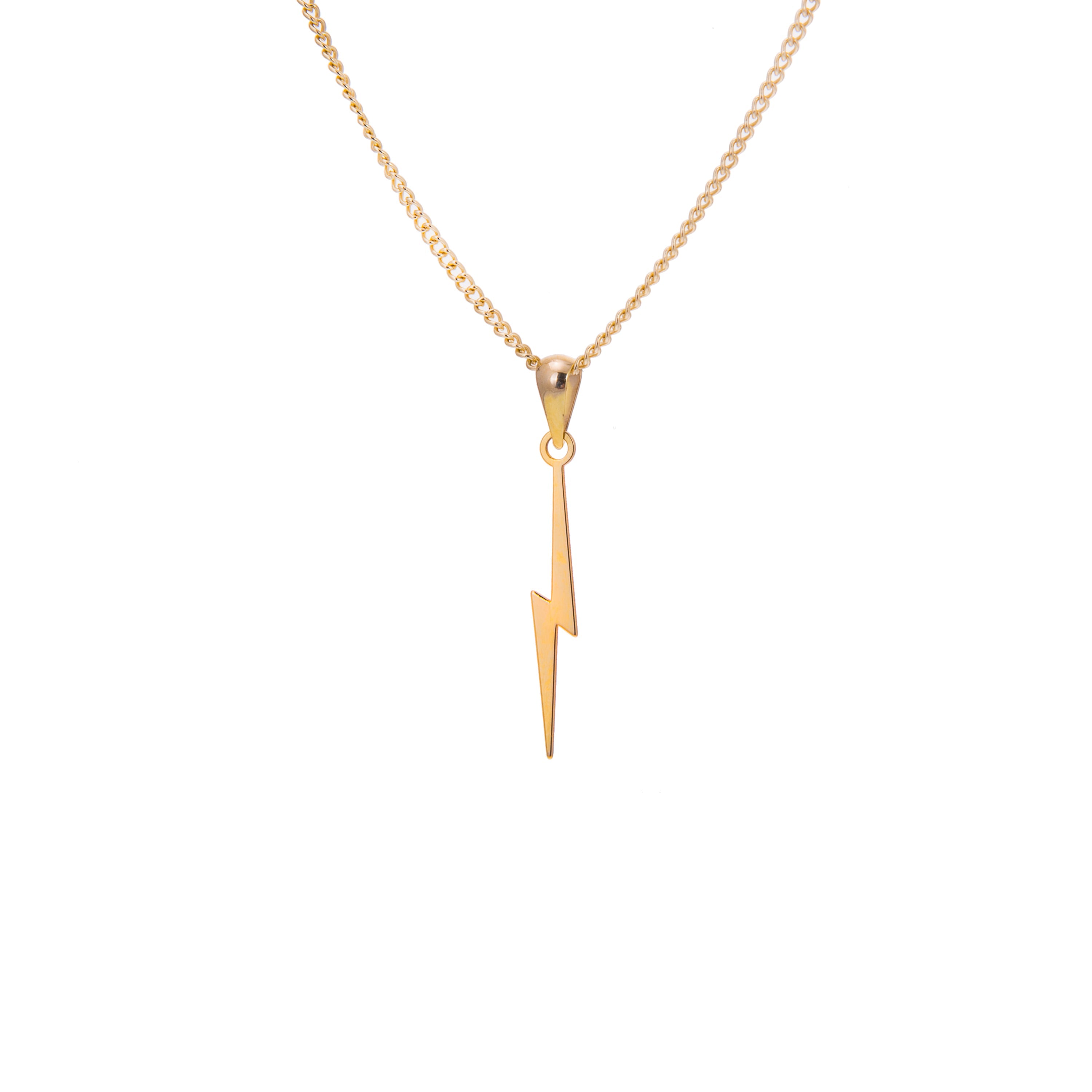 9 Karat Gold-Halskette mit Blitz – 16–18 Zoll
