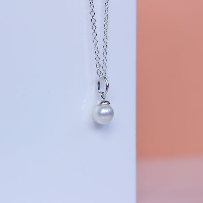 Halskette aus Sterlingsilber und Süßwasserperlen, 16–32 Zoll