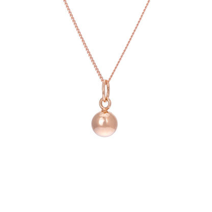 Halskette aus roségoldbeschichtetem Sterlingsilber mit Kugeln, 14–32 Zoll