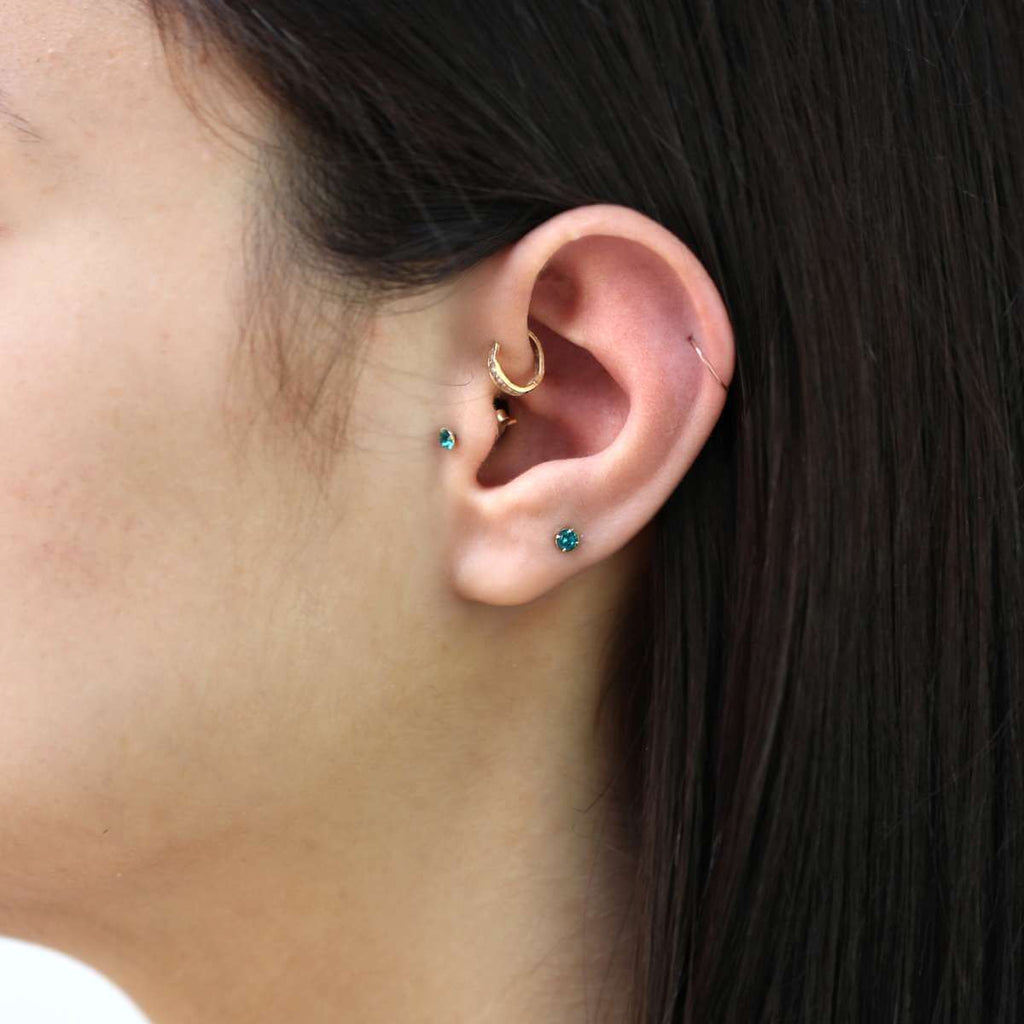 9 Karat Roségold 8 mm Helix Creolen Ohrring