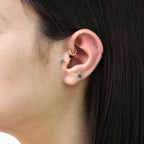 9 Karat Roségold 8 mm Helix Creolen Ohrring