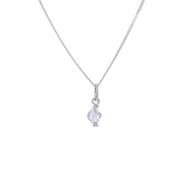 Halskette aus Sterlingsilber mit klaren Zirkonia-Perlen, 14–22 Zoll