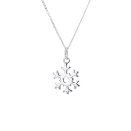 Halskette aus Sterlingsilber mit Schneeflocken 14–32“