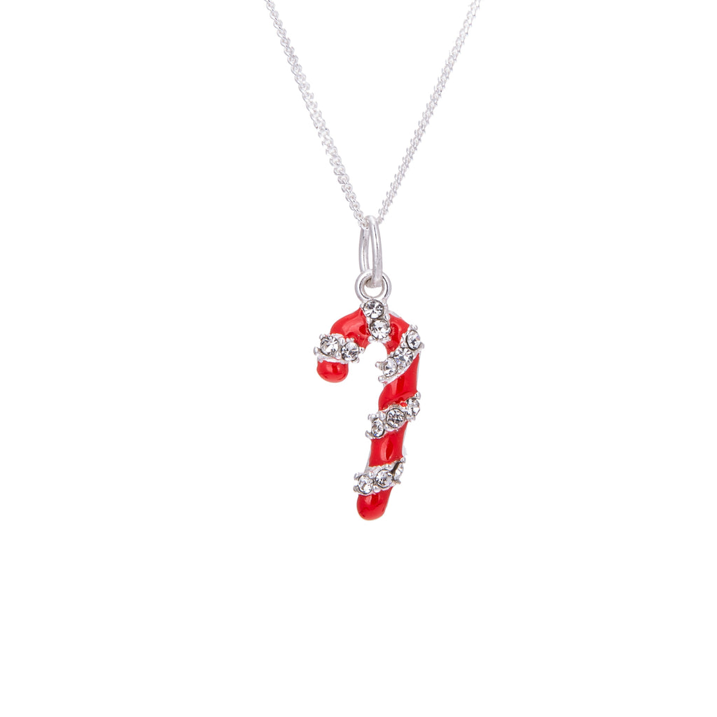 Halskette aus Sterlingsilber mit roten CZ-Zuckerstangen 35–81 cm